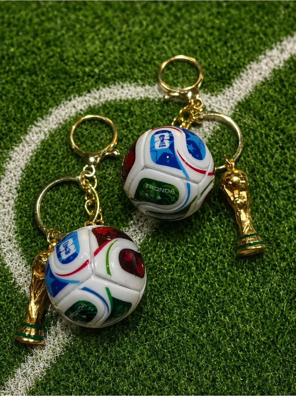 FIFA World Cup Mini Soccer Ball Keychain Pair - Set of 2